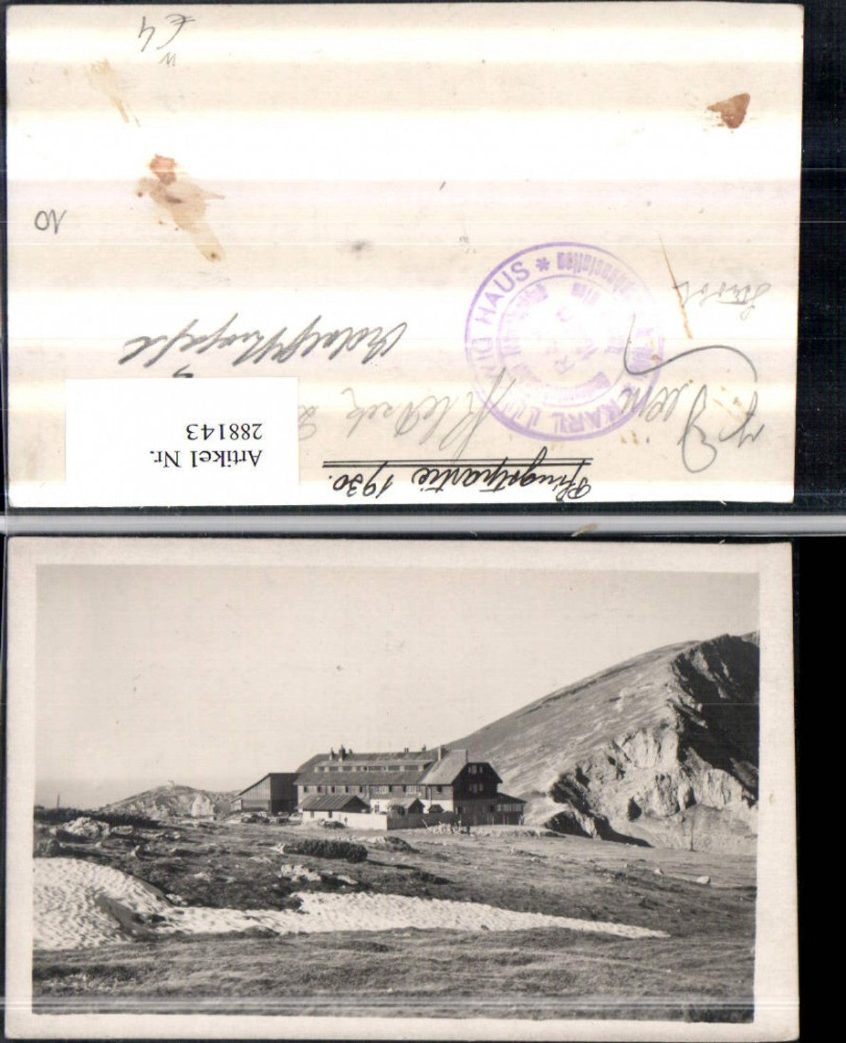 288143,Rax Karl Ludwig-Haus Berghütte b. Prein