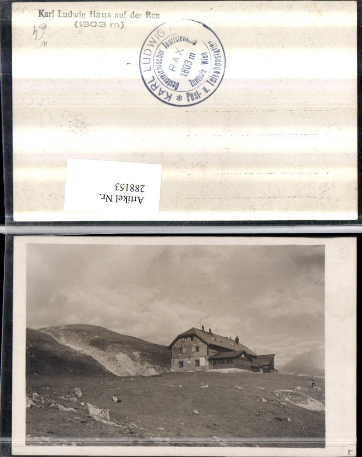 288153,Karl Ludwig-Haus auf d. Rax Berghütte Bergkulisse b. Prein