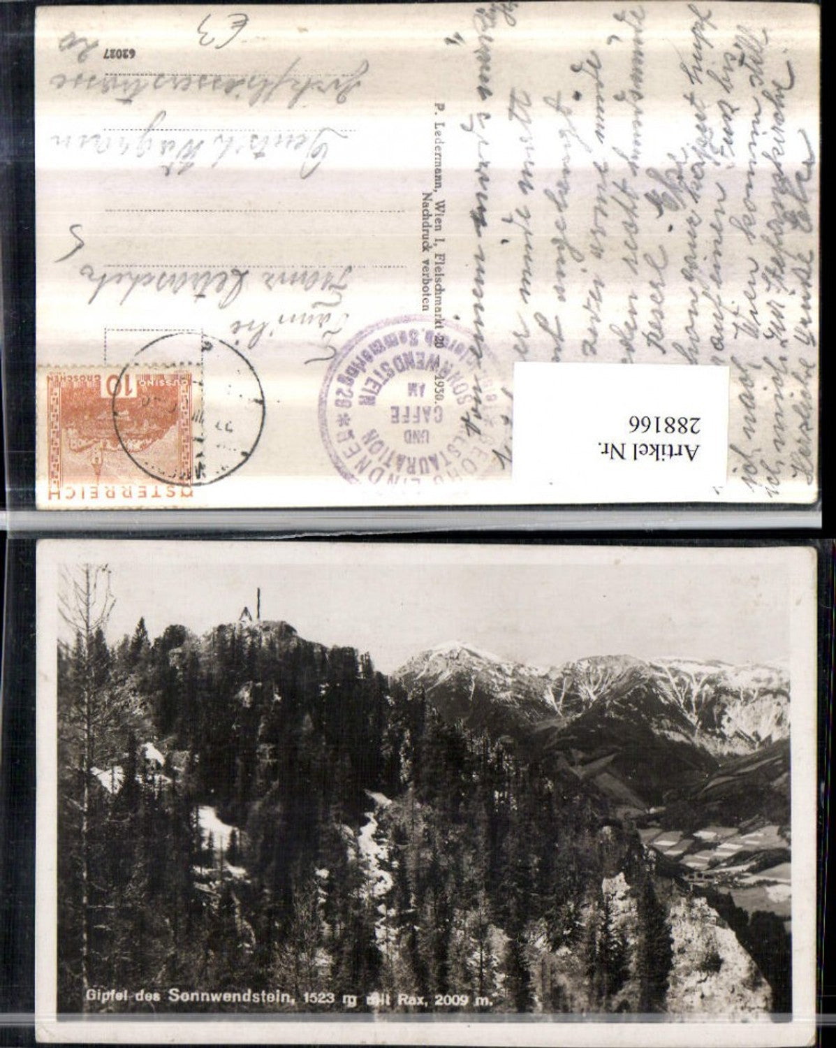 288166,Gipfel des Sonnwendstein m. Rax Bergkulisse b. Semmering