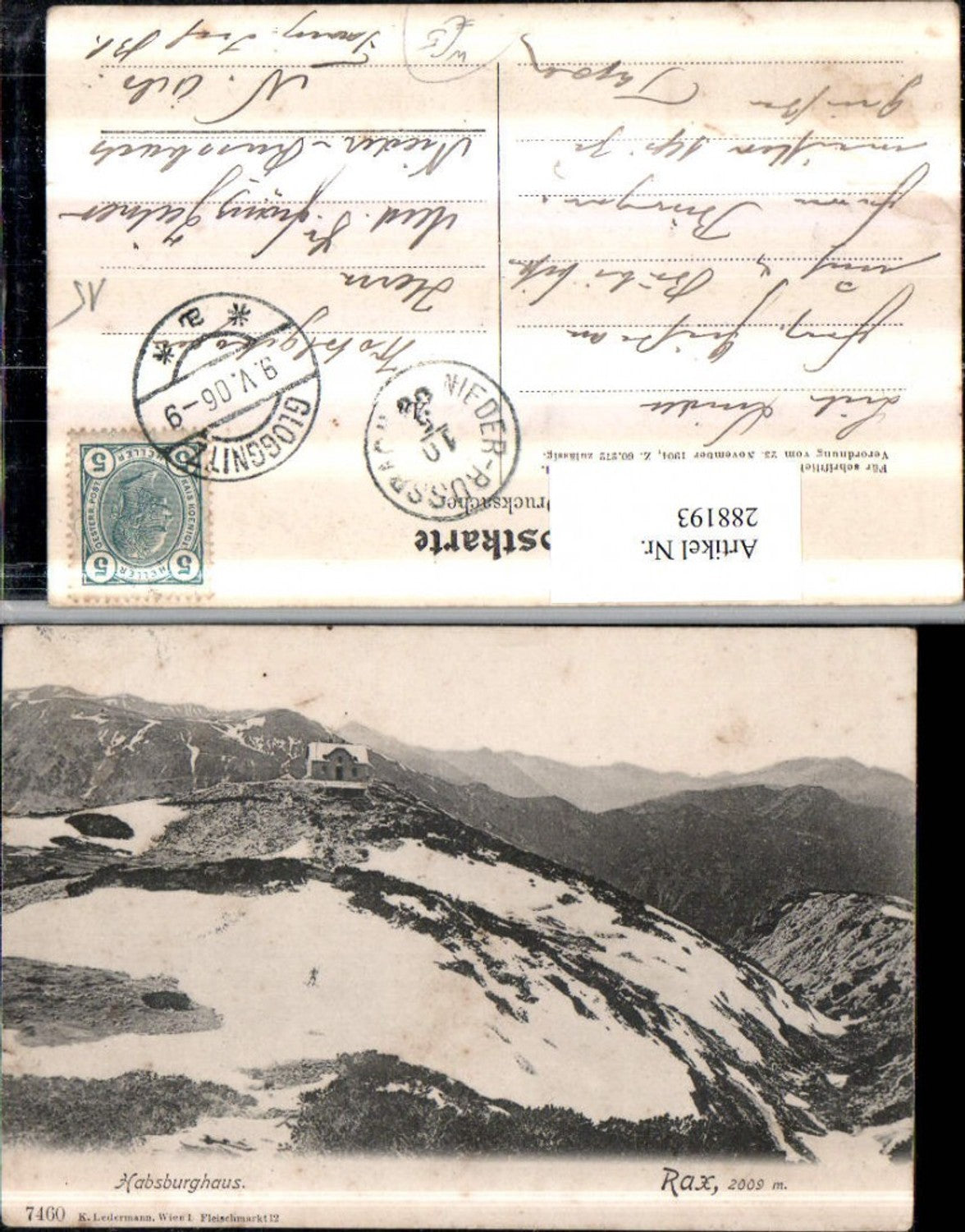 288193,Rax Habsburghaus Berghütte Bergkulisse b. Nasswald Schwarzau
