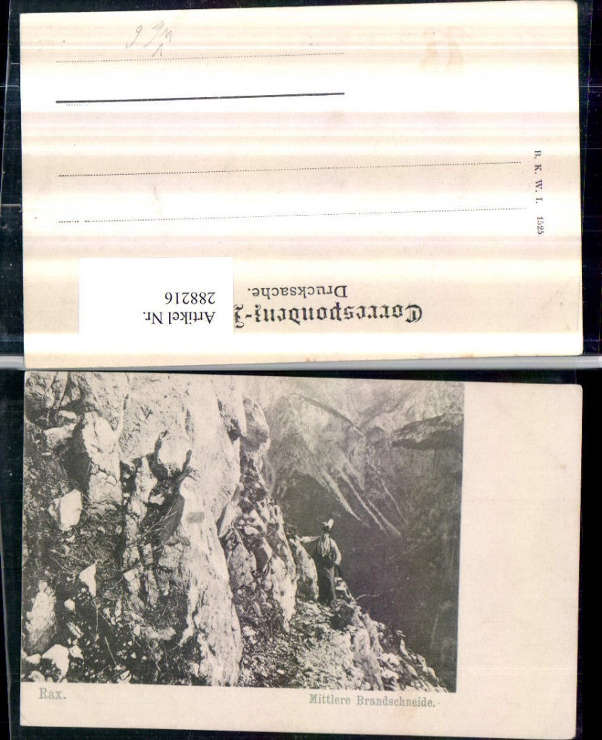 288216,Rax Mittlere Brandschenide b. Reichenau pub Brüder Kohn B.K.W.I. 1525