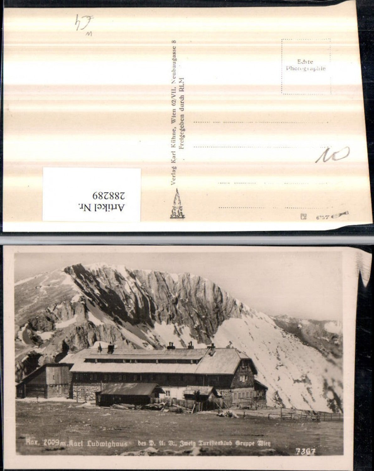288289,Karl Ludwig-Haus Berghütte auf d. Rax Bergkulisse b. Prein