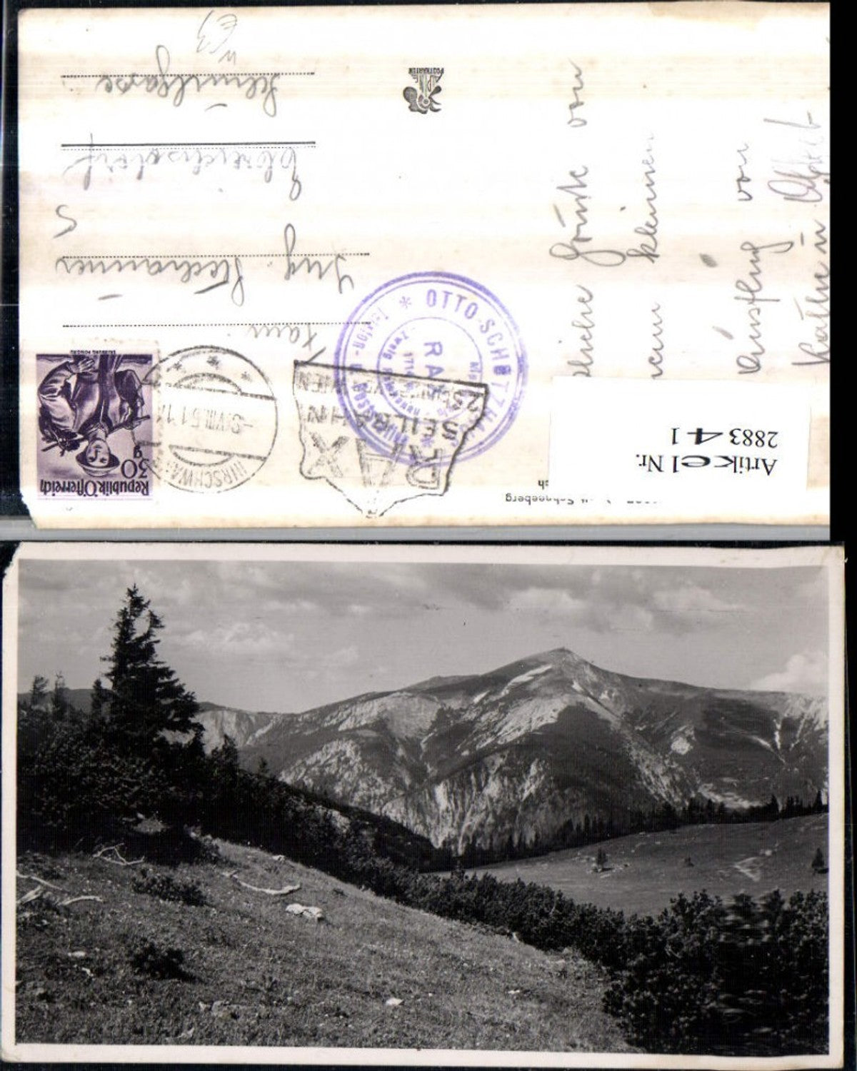 288341,Raxplateau m. Schneeberg Bergkulisse b. Reichenau