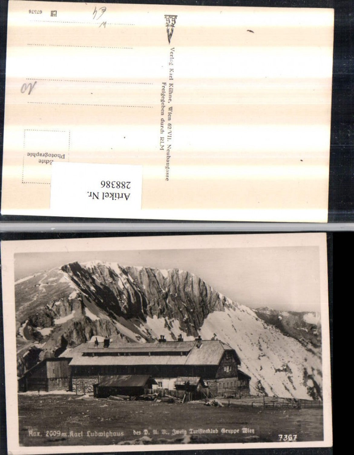 288386,Rax Karl Ludwig-Haus Berghütte Bergkulisse b. Prein
