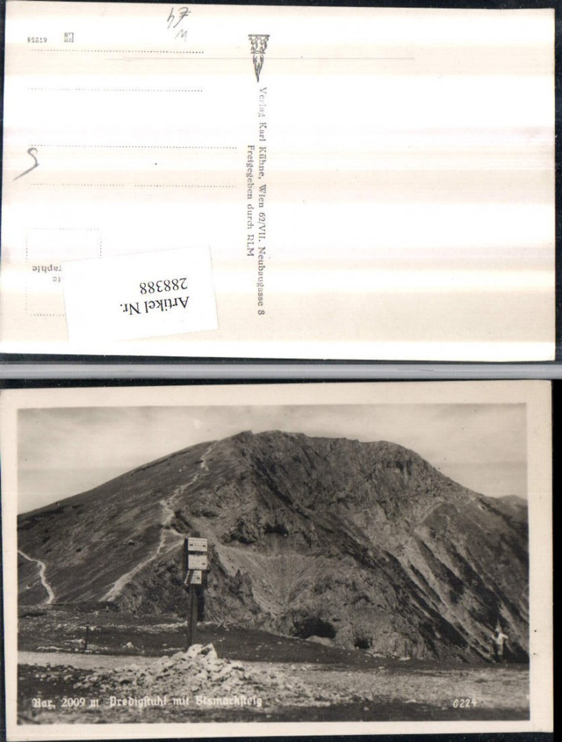 288388,Rax Predigstuhl m. Bismarcksteig Bergkulisse b. Prein