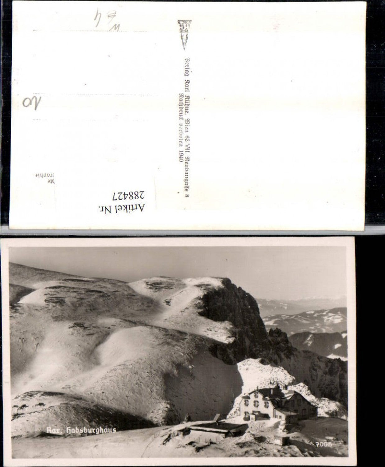 288427,Rax Habsburghaus Berghütte Bergkulisse Winterbild b. Nasswald Schwarzau
