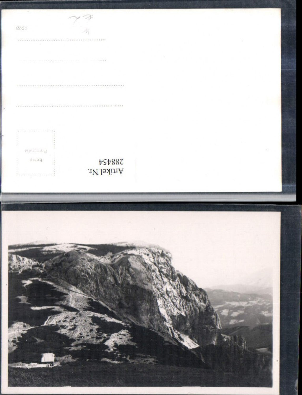 288454,Foto AK Rax Preinerwand Bergkulisse b. Prein