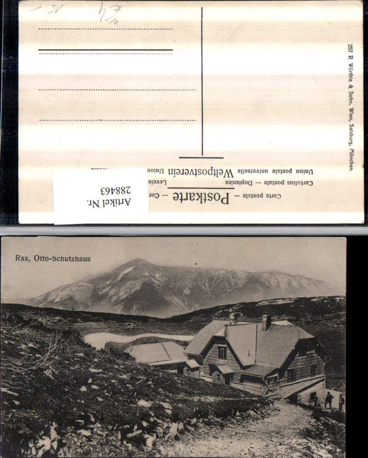 288463,Rax Otto-Schutzhaus Berghütte Bergkulisse b. Reichenau