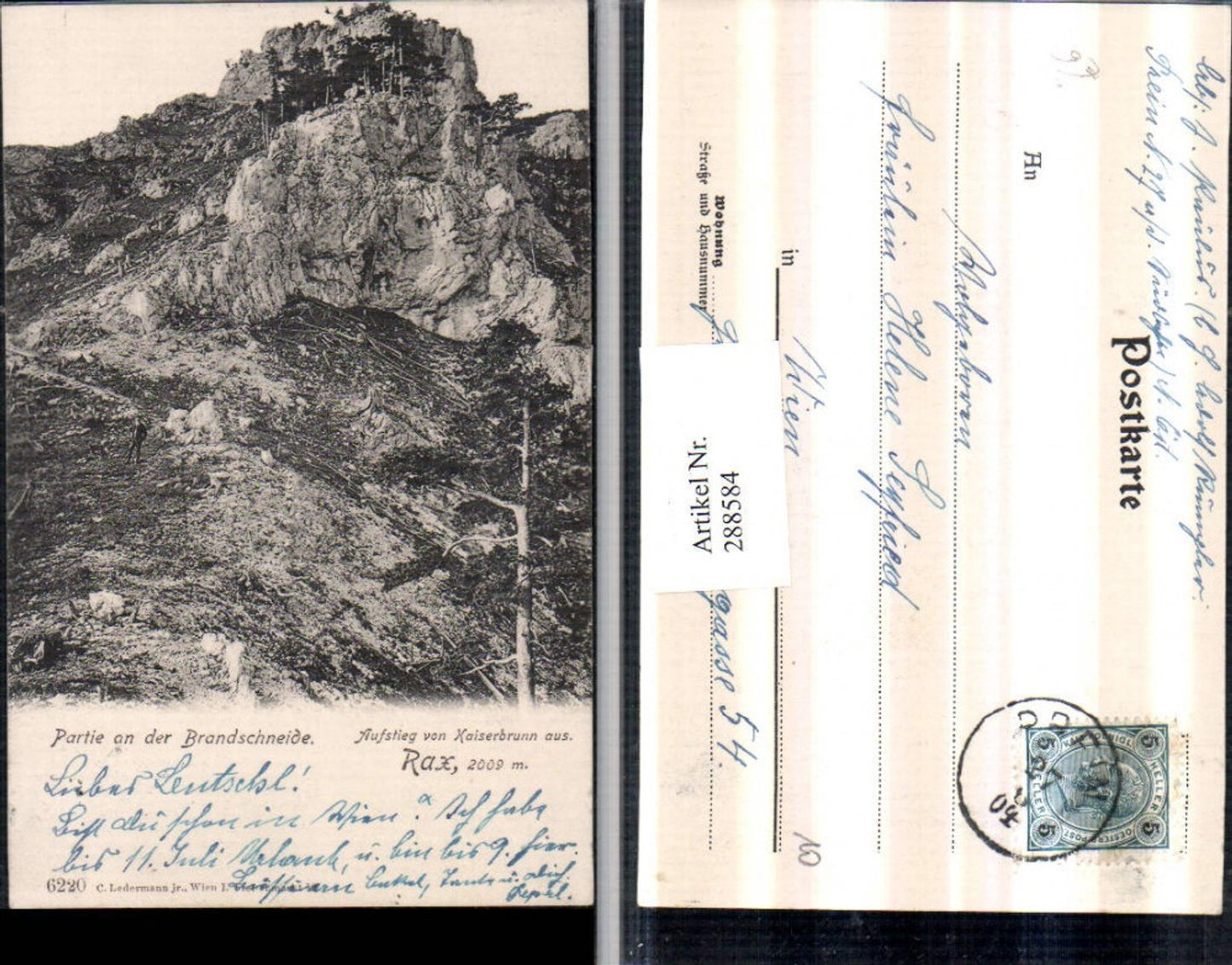 288584,Rax Partie an d. Brandschneide Aufstieg von Kaiserbrunn b. Reichenau