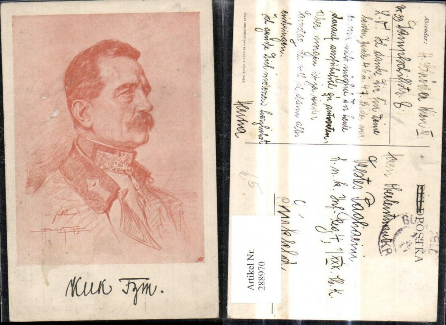 288970,Künstler Ak O. Brüch Portrait Soldat Uniform Adel Monarchie