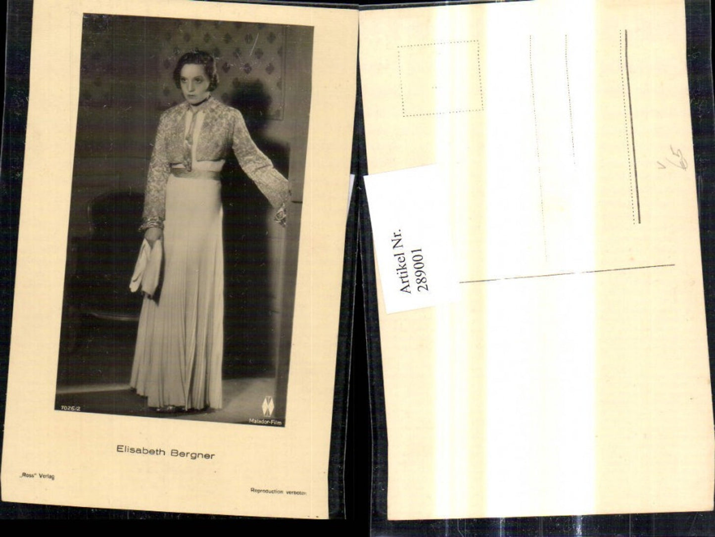 289001,Schauspielerin Elisabeth Bergner pub Ross 7026/2