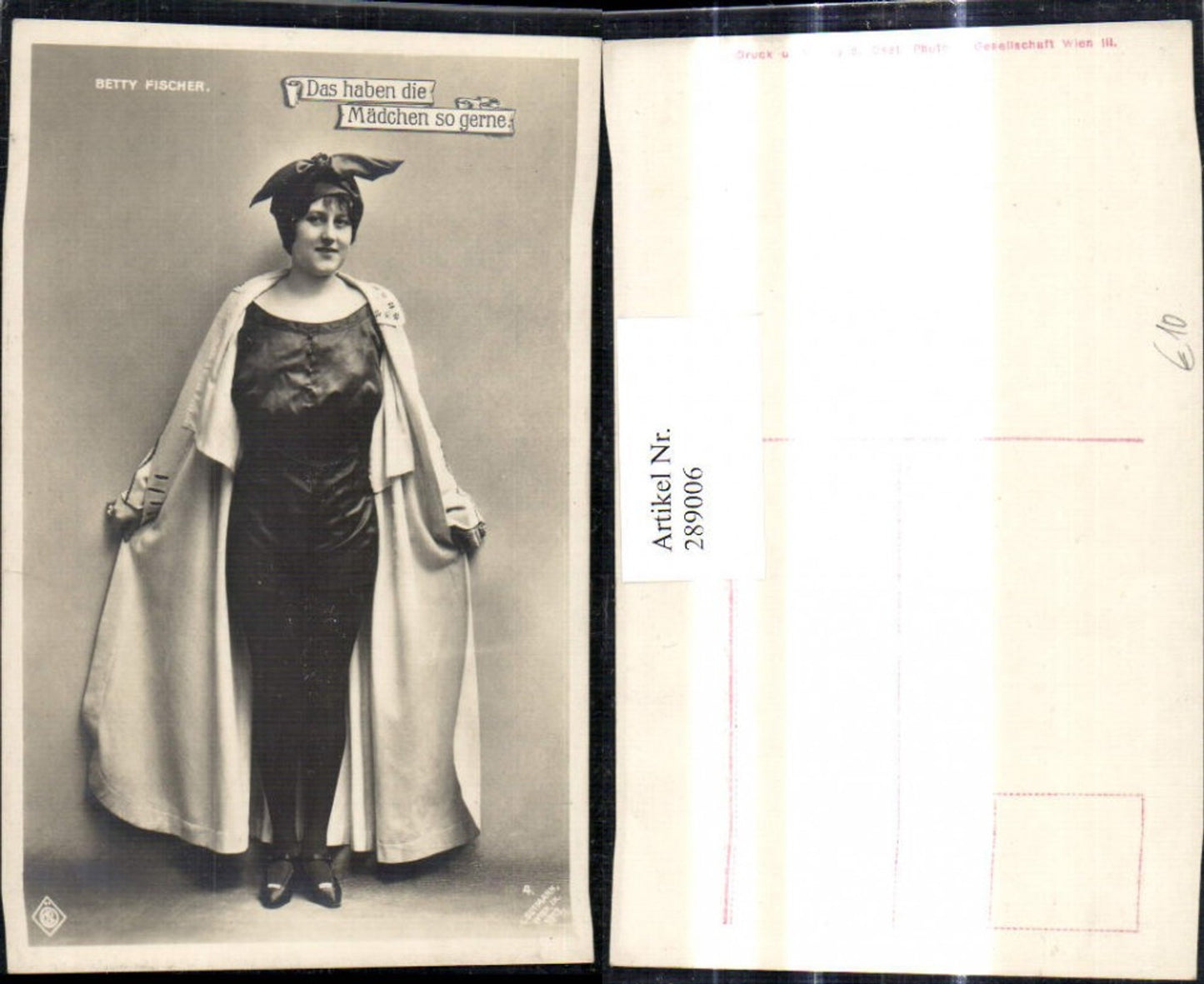 289006,Schauspielerin Betty Fischer i. Das haben die Mädchen so gerne