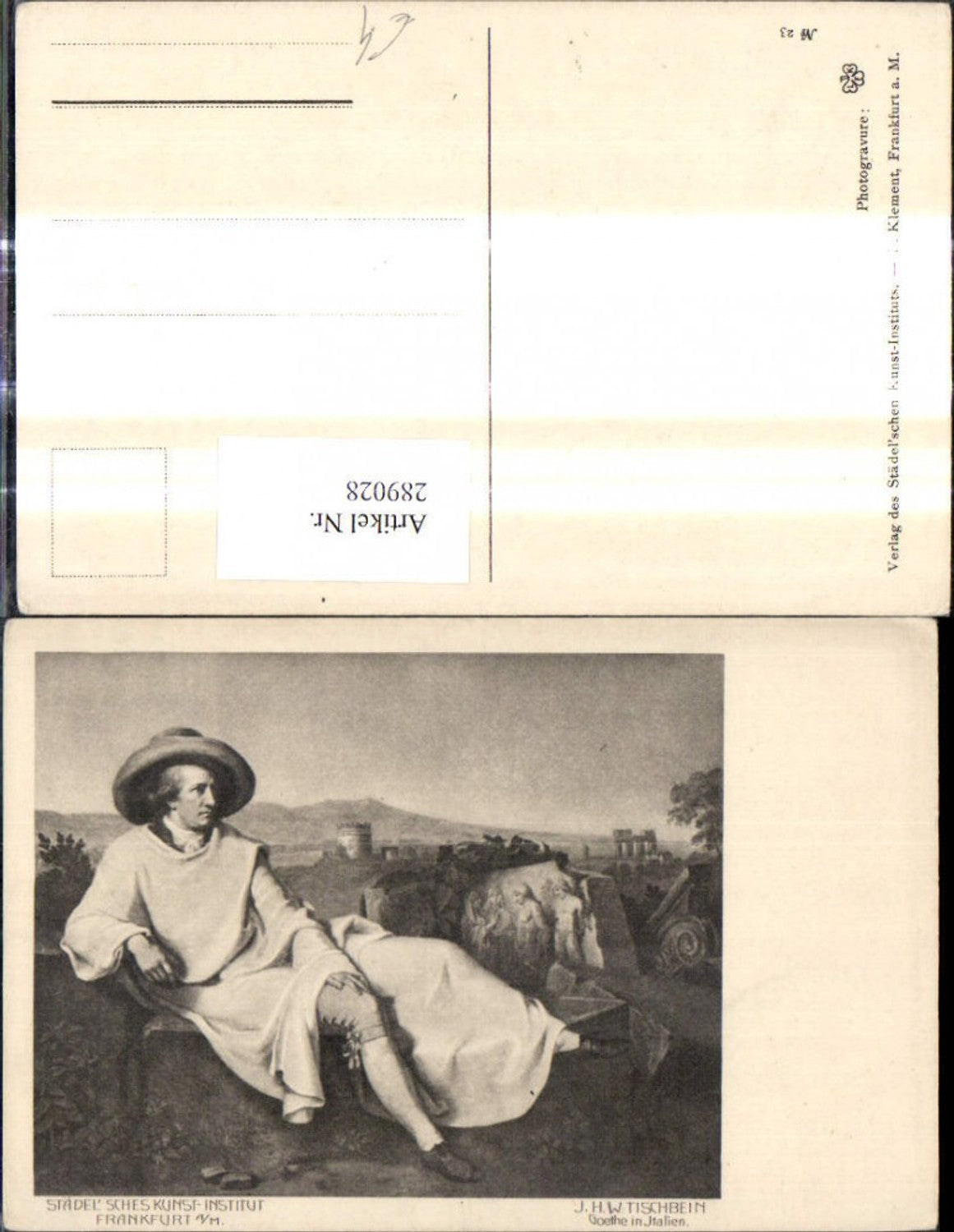289028,Künstler Ak J. H. W. Tischbein Goethe i. Italien Kunst