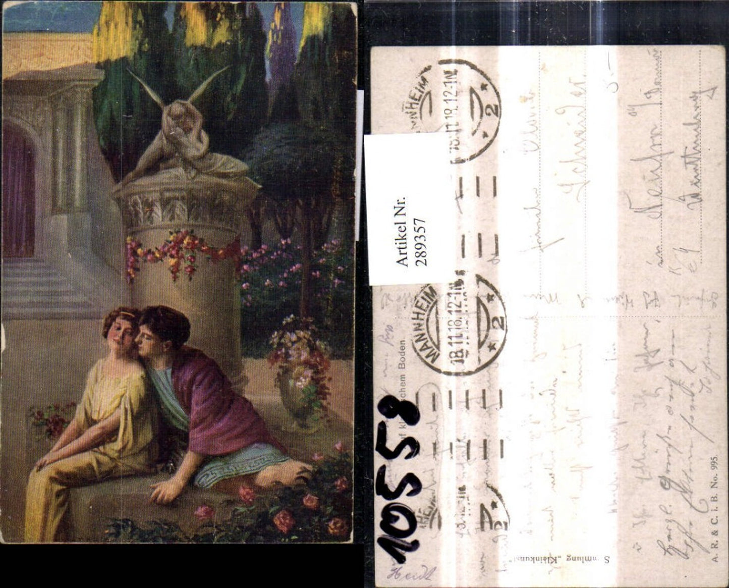 289357,Künstler Ak Kroy Auf klassischen Boden Paar Umarmung Statue Liebe