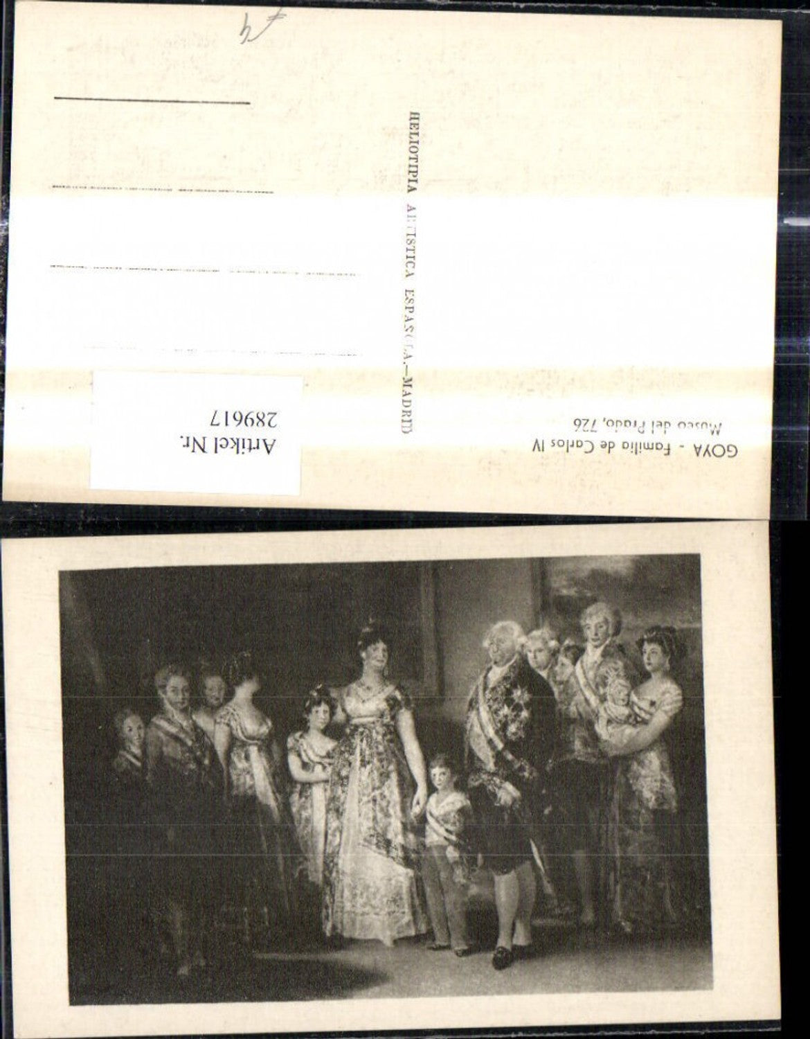 289617,Künstler Ak Francisco de Goya Familia de Carlos IV Adel Monarchie
