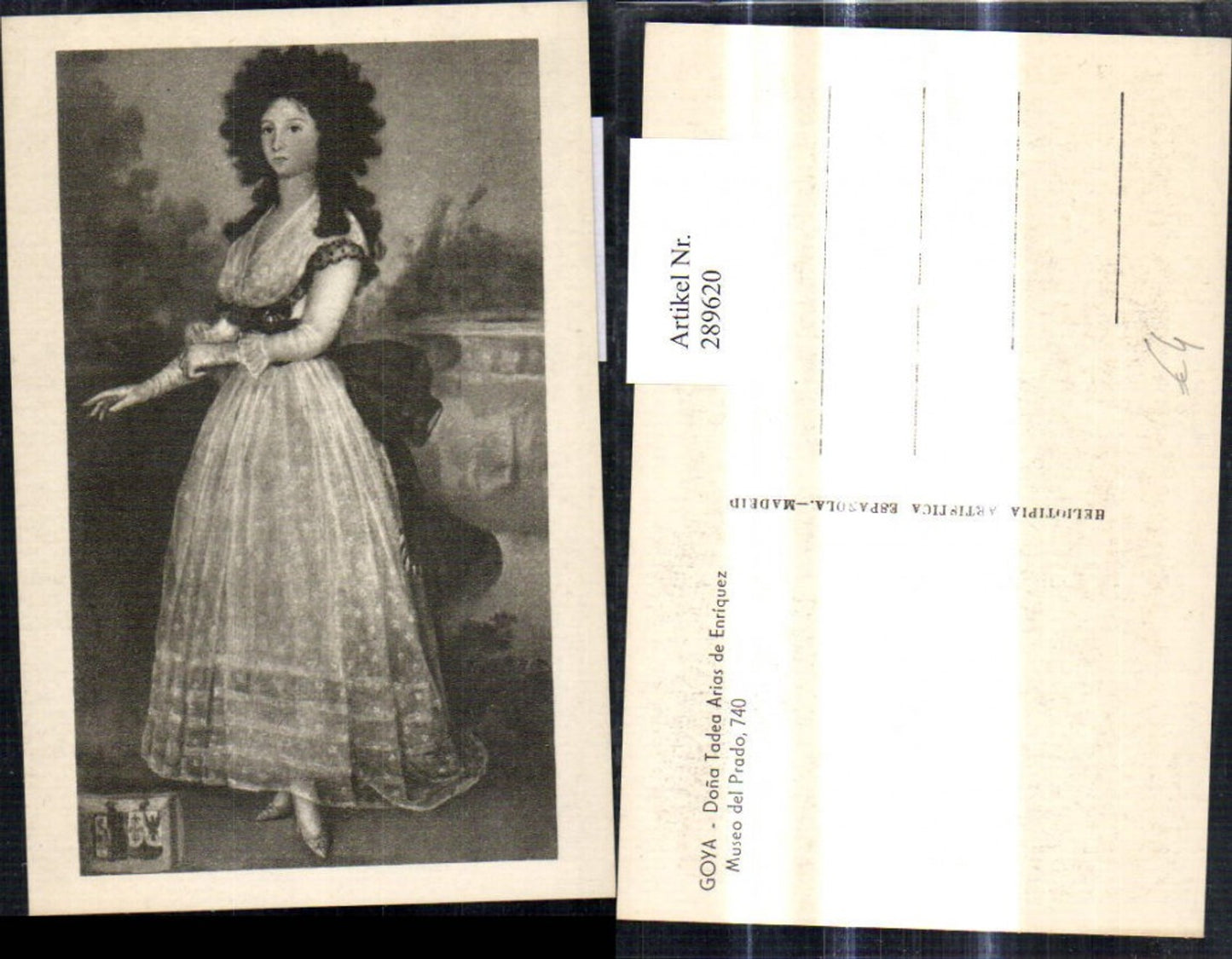 289620,Künstler Ak Francisco de Goya Dona Tadea Arias de Enriquez Portrait Adel Monarchie