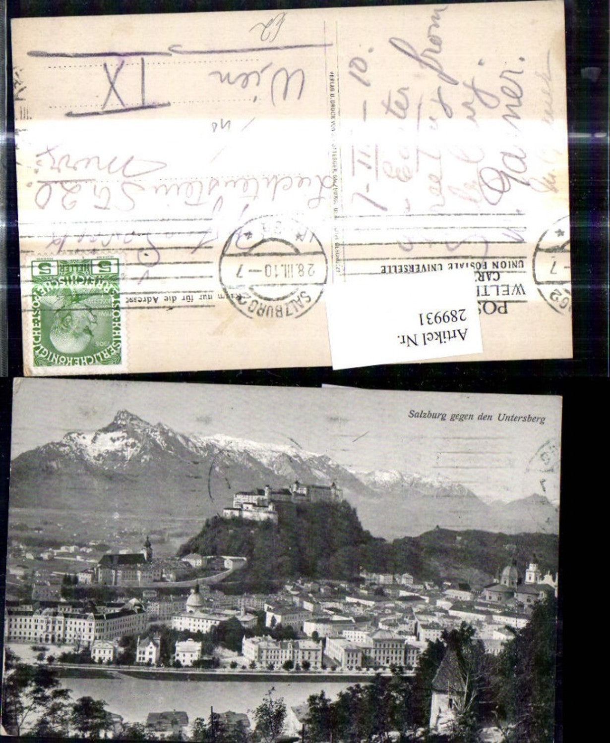 289931, Salzburg against the Untersberg with Hohensalzburg Fortress
