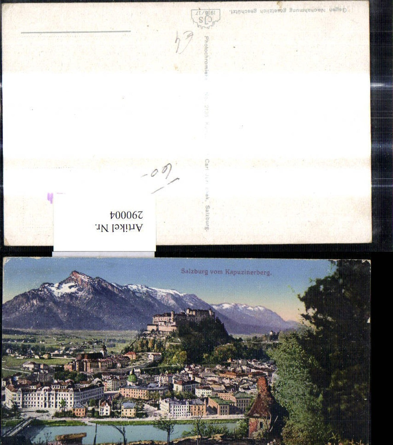 290004,Salzburg v. Kapuzinerberg m. Festung Hohensalzburg