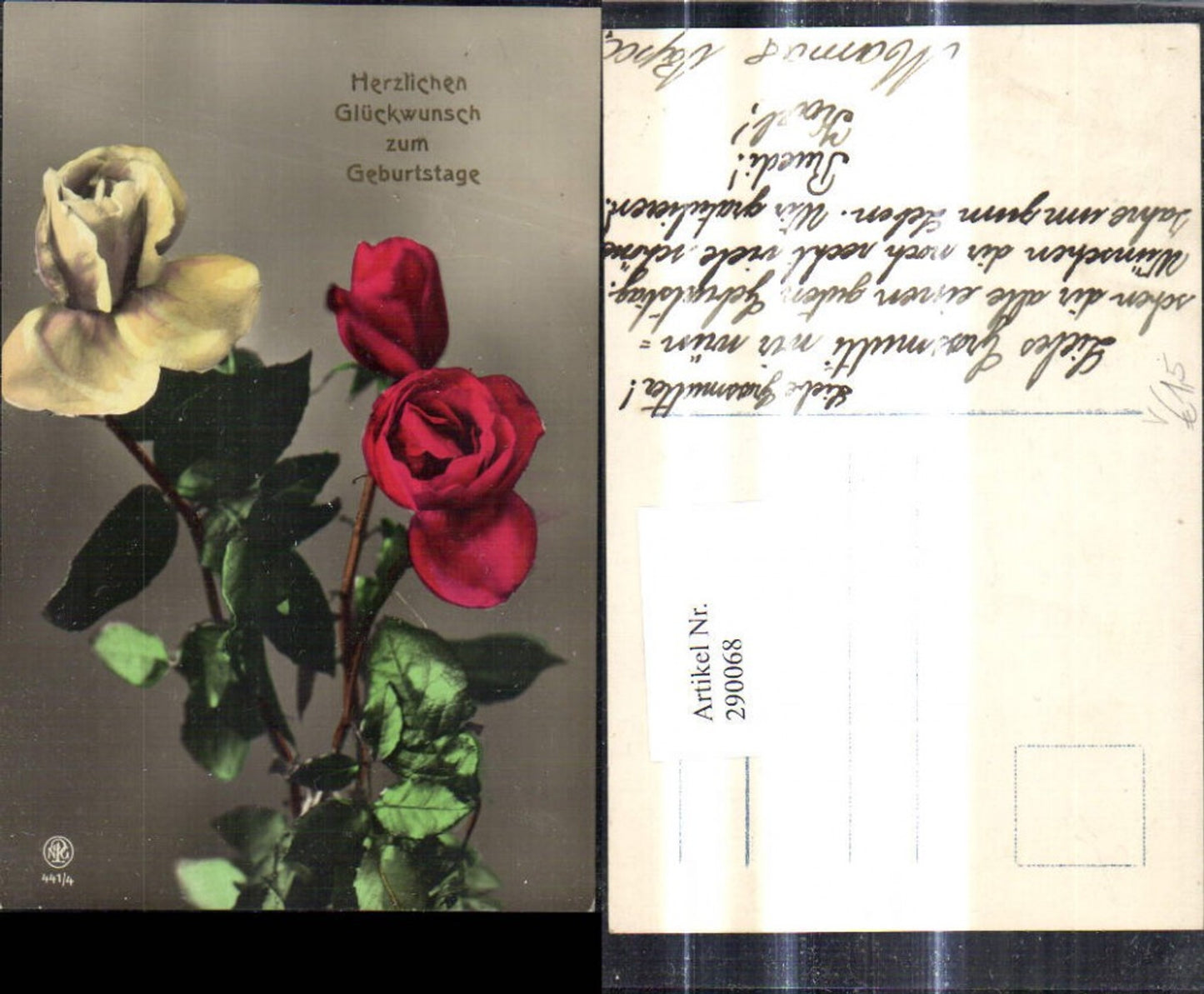 290068,Birthday Yellow and Red Rose pub NPG 441/4
