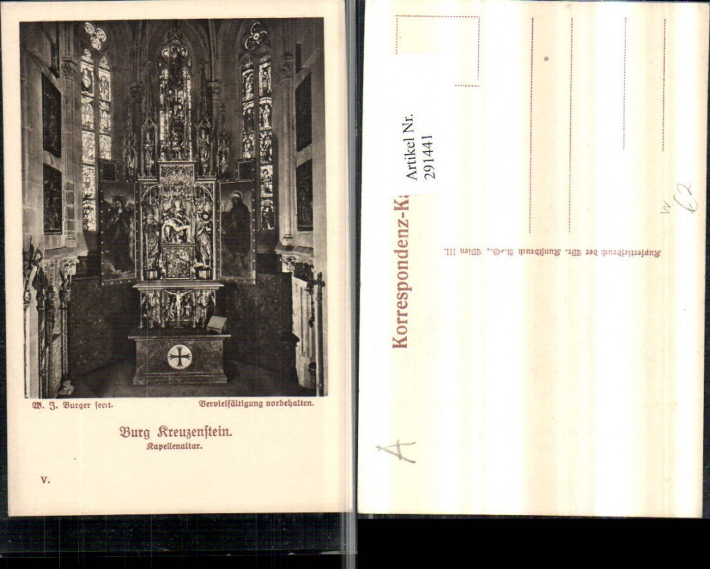 291441,Burg Kreuzenstein b. Leobendorf Kapellenaltar Altar