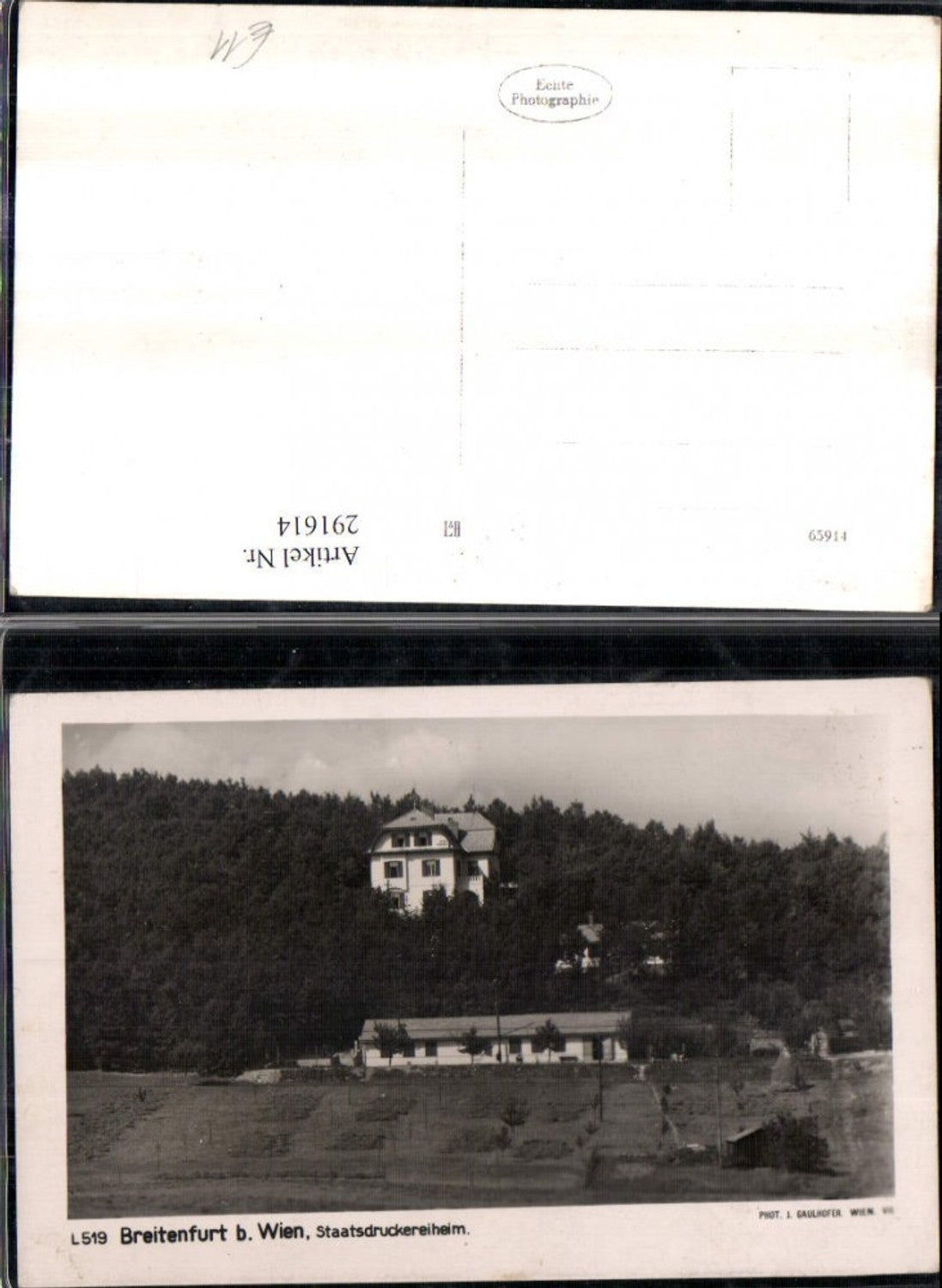 291614,Breitenfurt b. Wien Staatsdruckereiheim Haus
