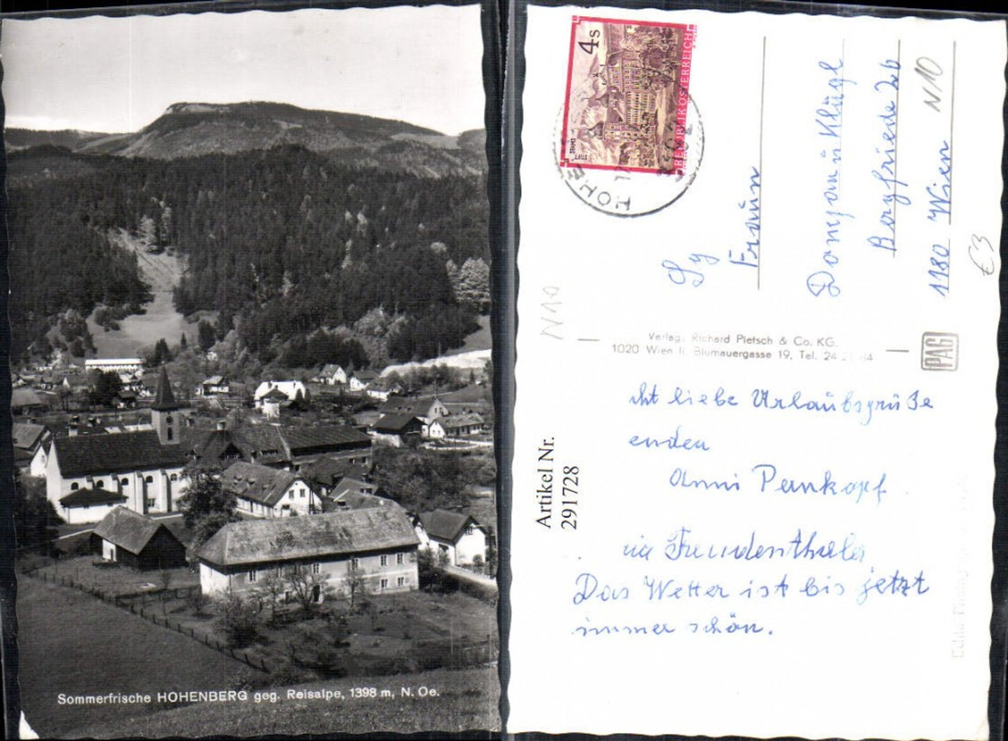 291728,Hohenberg Totale geg. Reisalpe