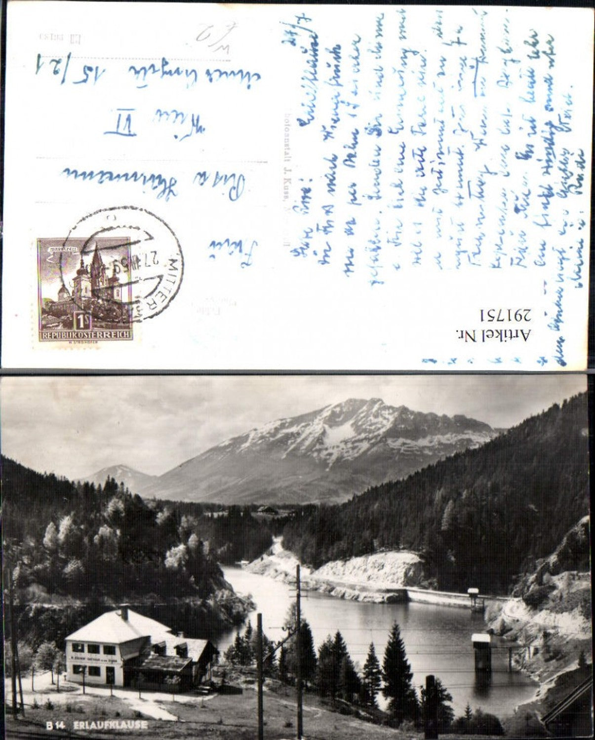 291751,Erlaufklause Gasthaus zu den Zinken Bergkulisse b. Mitterbach