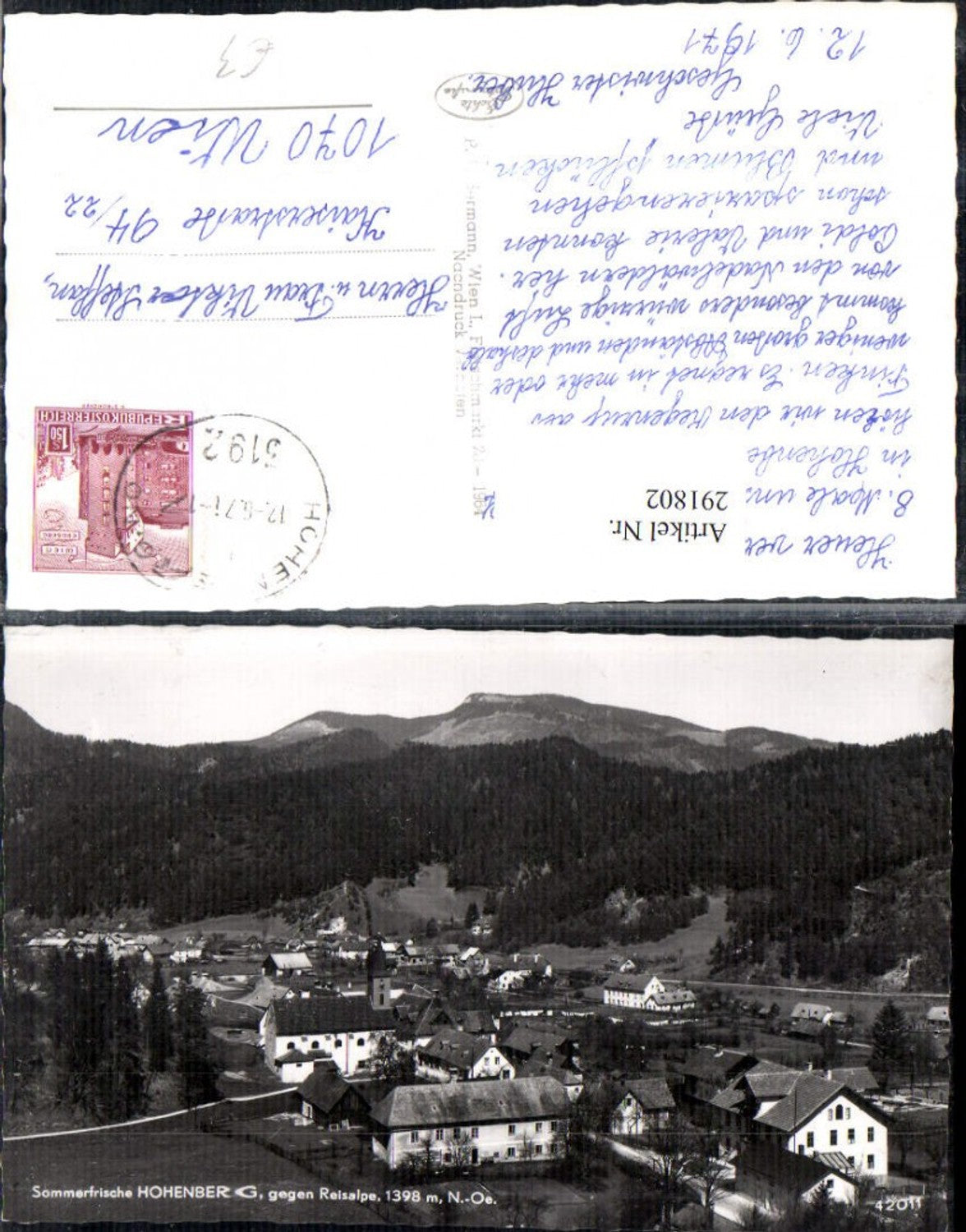 291802,Hohenberg geg. Reisalpe