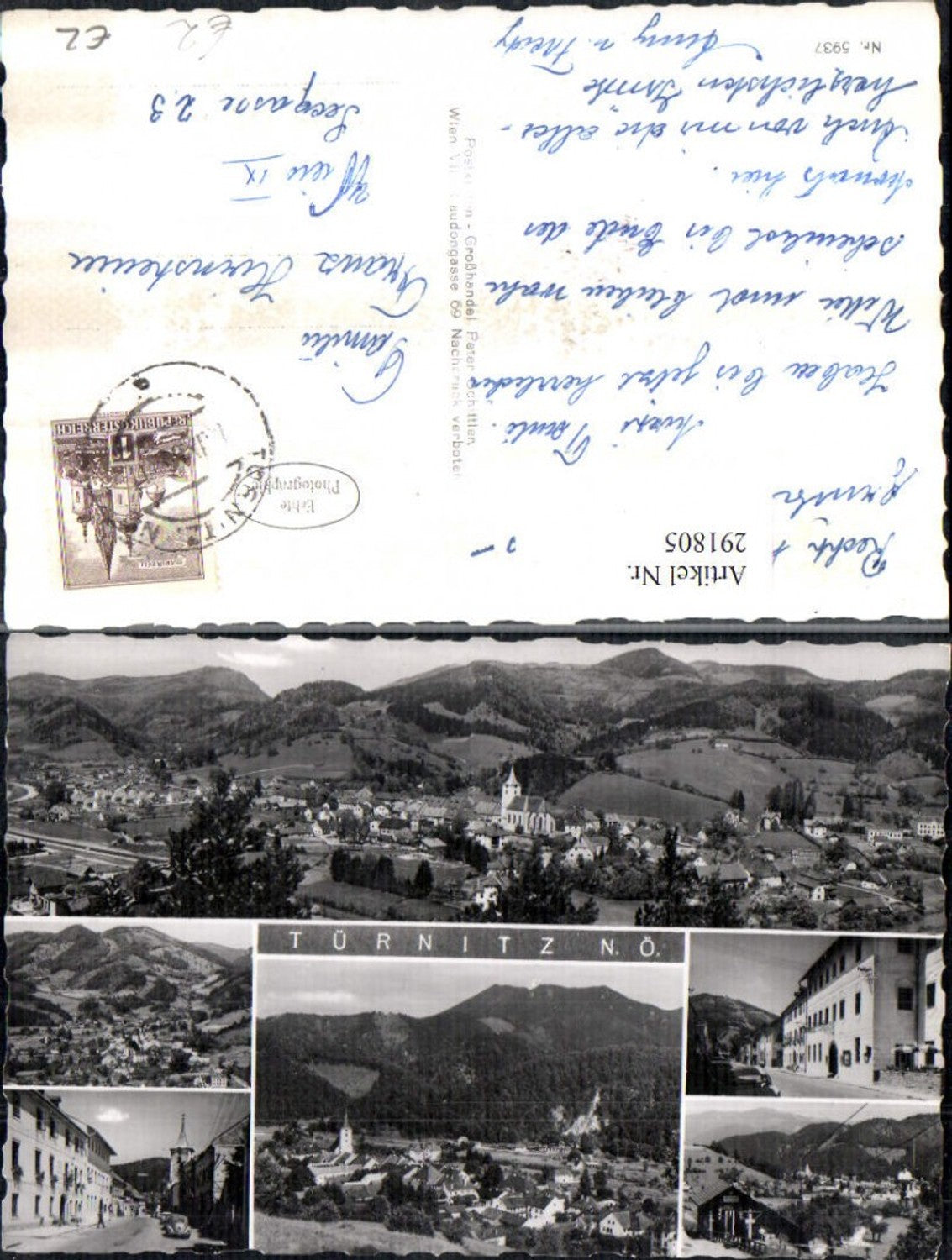 291805,Türnitz Totale Straßenansicht Sessellift Mehrbildkarte