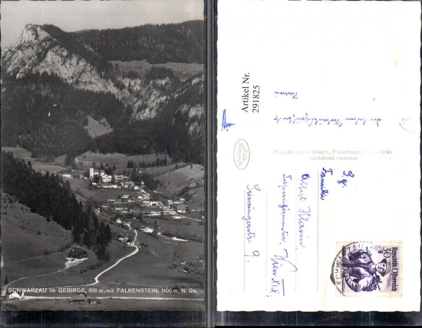 291825,Schwarzau im Gebirge Totale m. Falkenstein