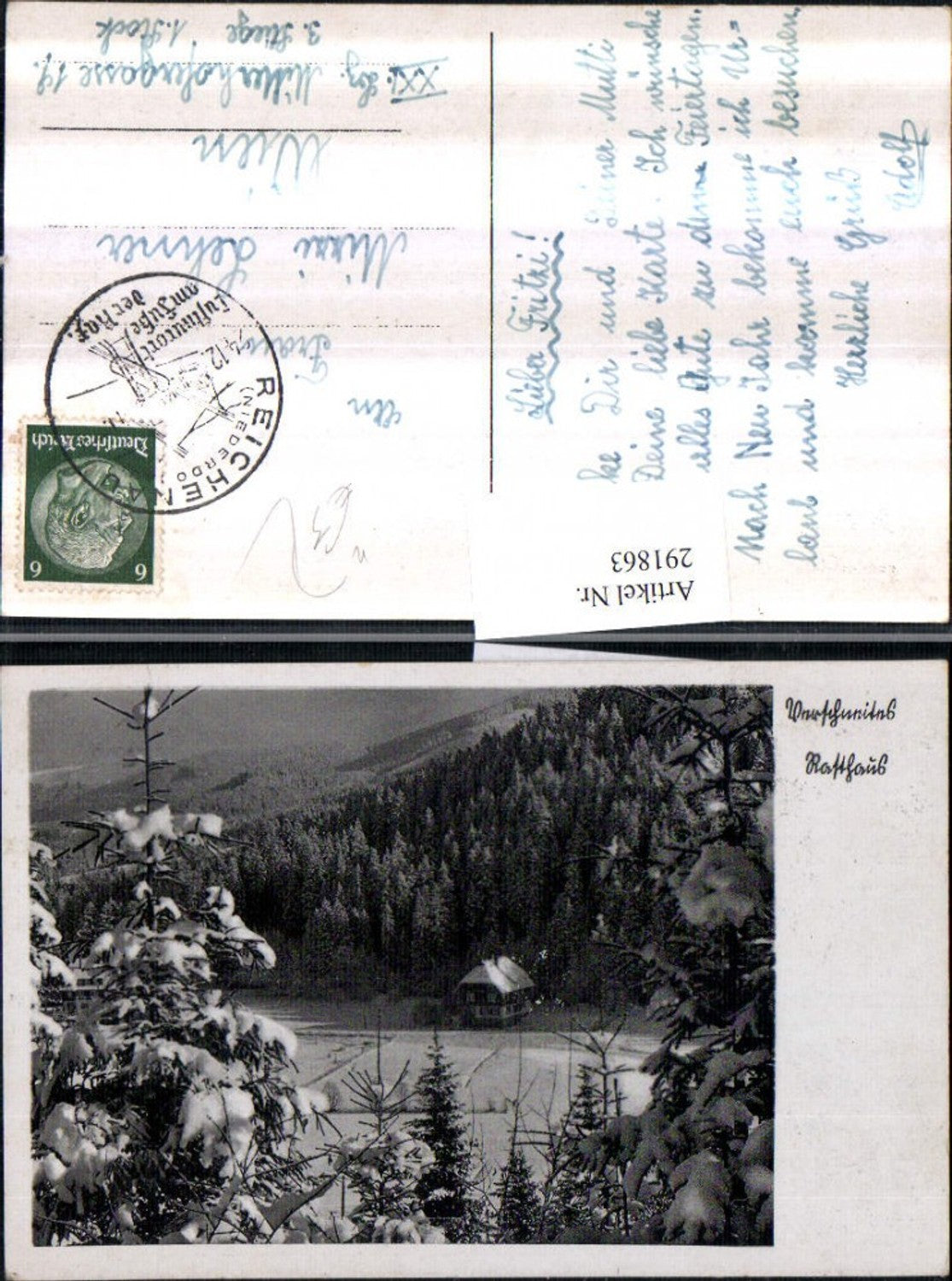 291863,Rasthaus b. Reichenau an d. Rax Winterbild