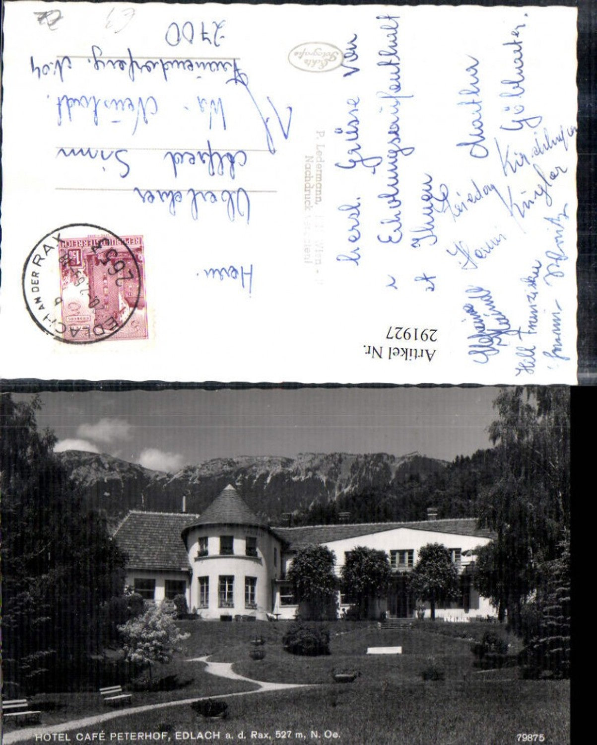291927,Edlach an d. Rax Hotel Cafe Peterhof