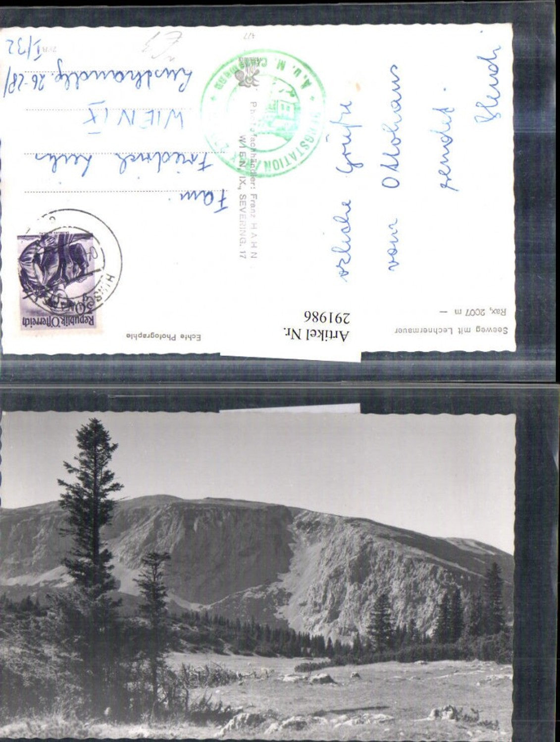 291986,Rax Seeweg m. Lechnermauer Bergkulisse b. Reichenau