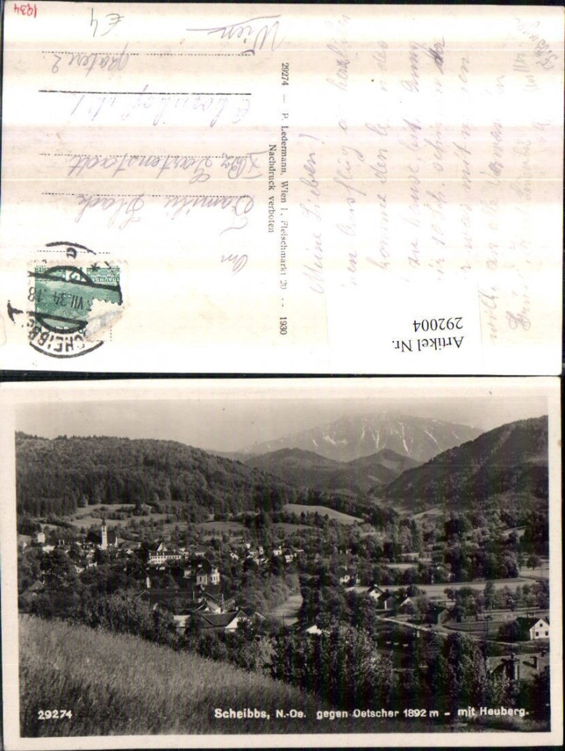 292004,Scheibbs Totale geg. Ötscher m. Heuberg