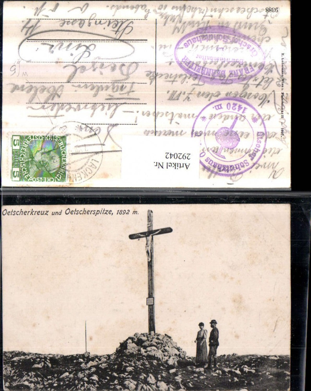 292042,Ötscherkreuz Kreuz u. Ötscherspitze b. Lackenhof