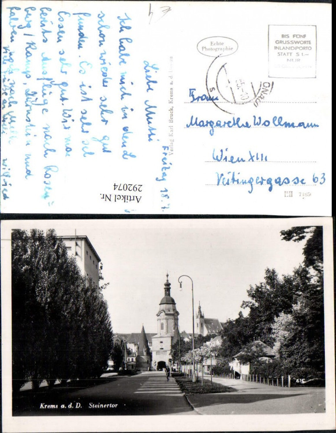 292074,Krems an d. Donau Steiner-Tor Straßenansicht