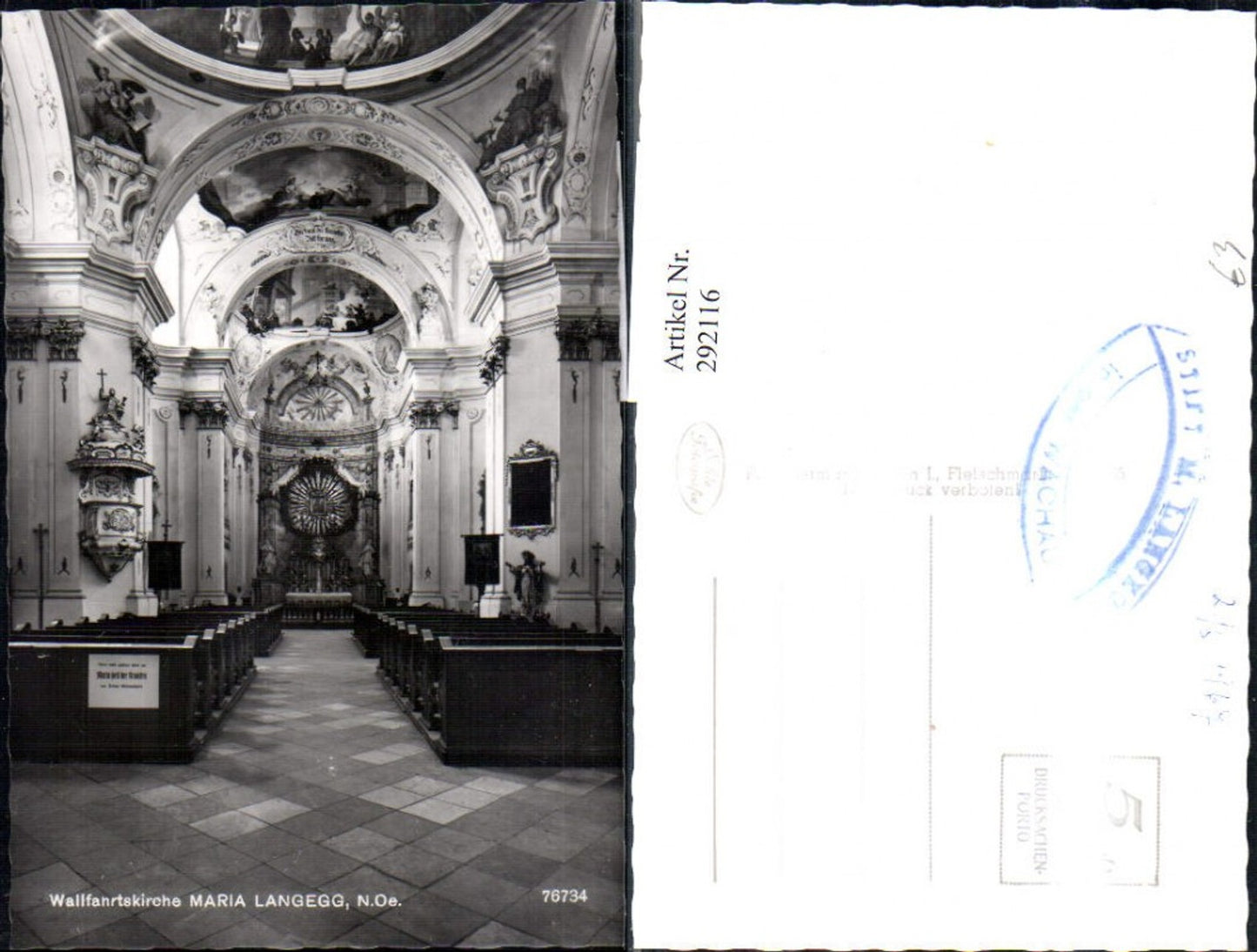 292116,Maria Langegg Wallfahrtskirche Kirche Innenansicht