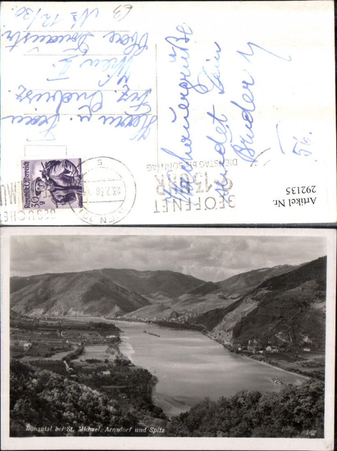 292135,Donautal b. St. Michael Arnsdorf u. Spitz Bergkulisse