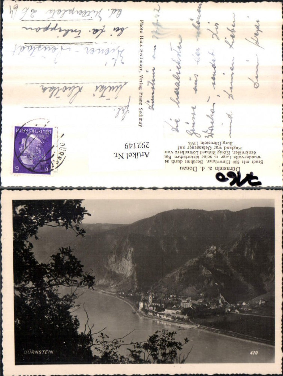 292149,Dürnstein an d. Donau Totale m. Ruine