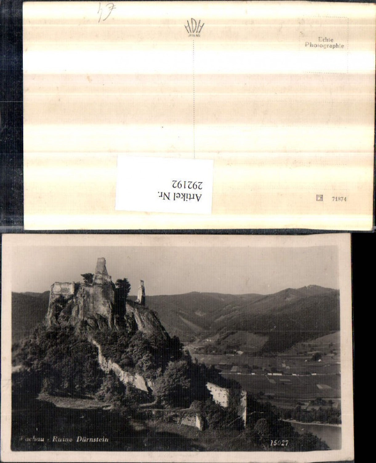 292192,Wachau Ruine Dürnstein an d. Donau pub Foto Hubmann 15027