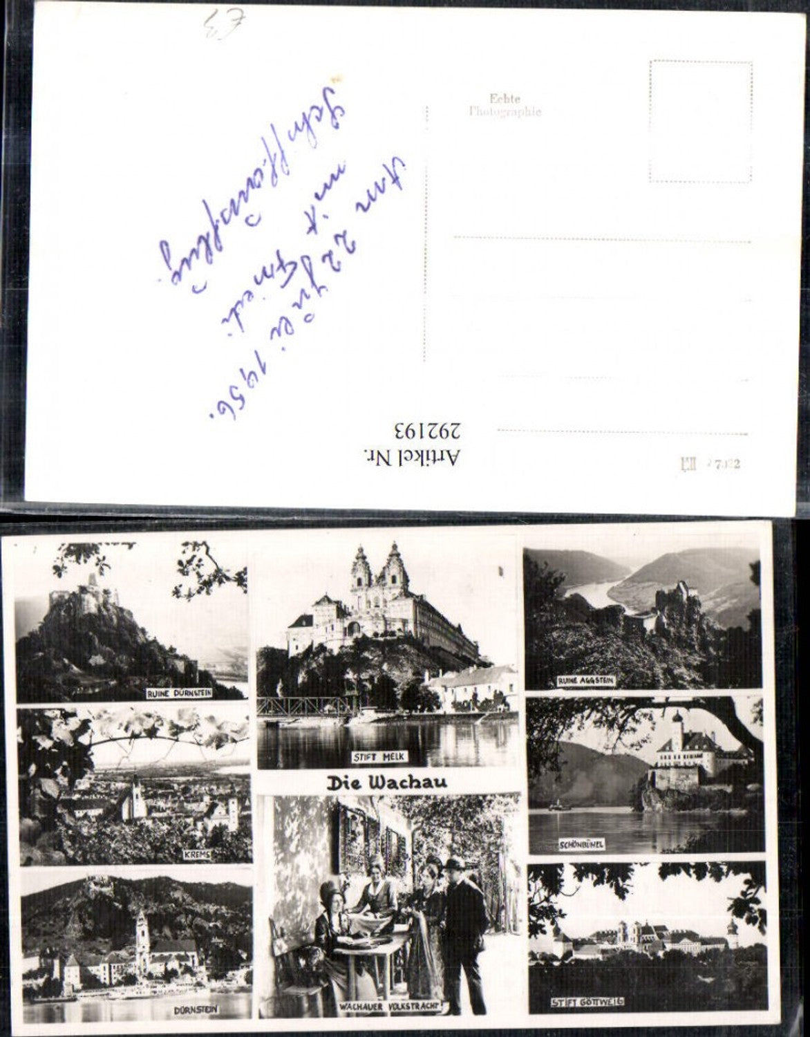 292193,Wachau Ruine Dürnstein Aggstein Stift Melk Göttweig Krems Schönbühel Mehrbildkarte