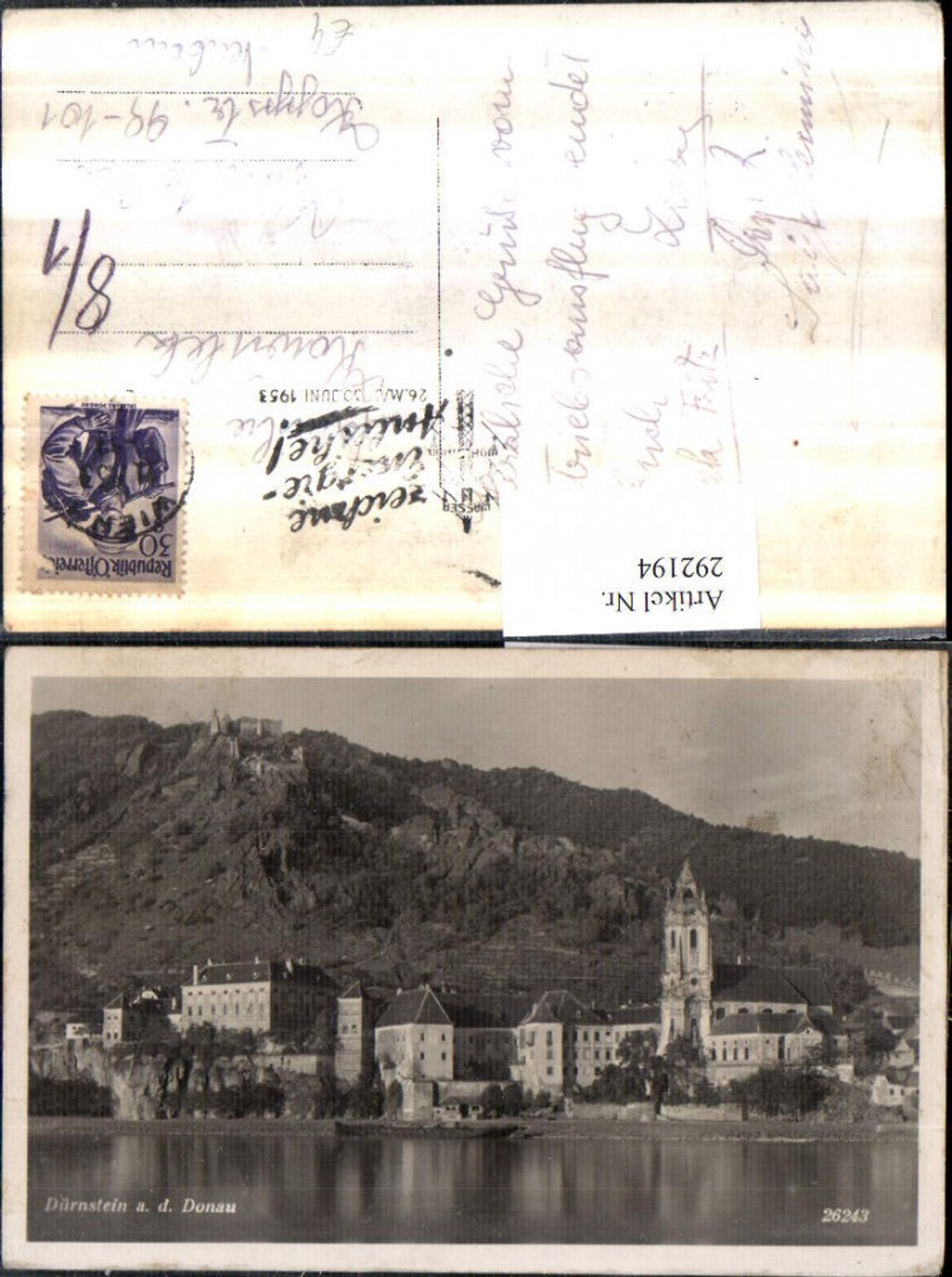 292194,Dürnstein an d. Donau Totale m. Ruine
