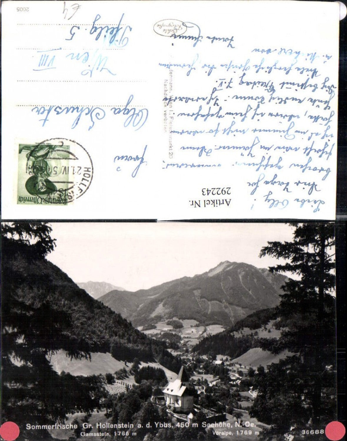 292243,Groß Hollenstein an d. Ybbs Totale m. Gamsstein u. Voralpe