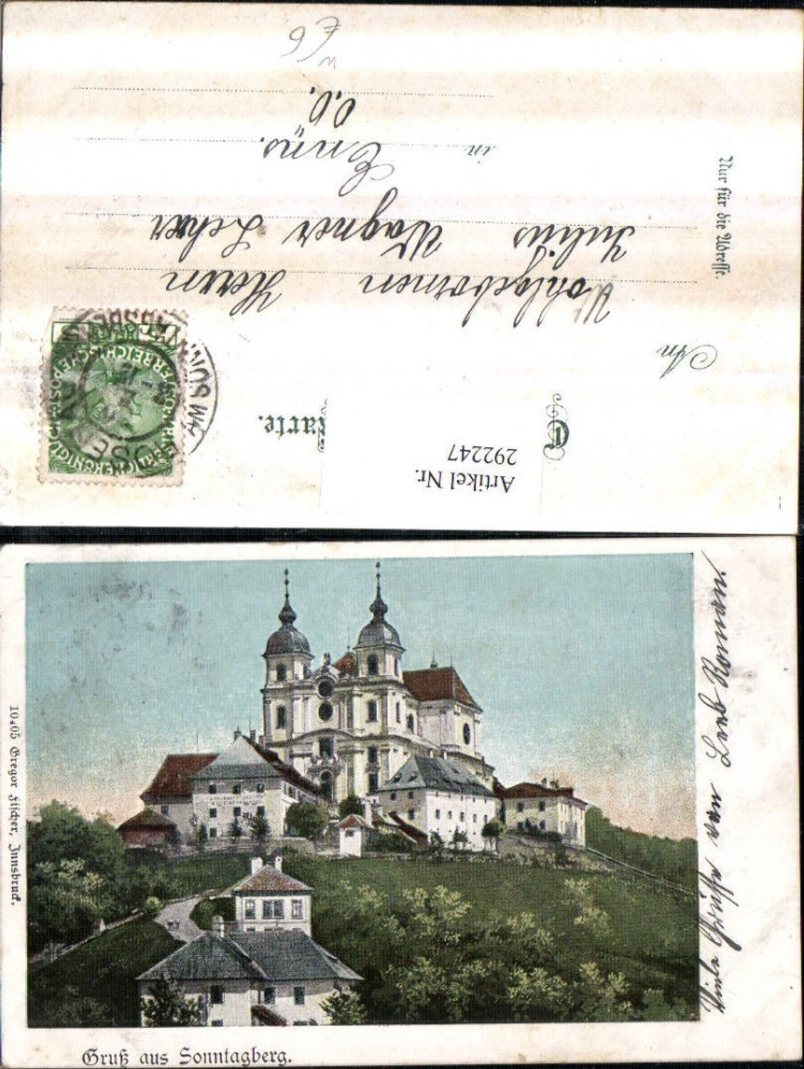 292247,Gruß aus Sonntagberg Kirche b. Rosenau Böhlerwerk