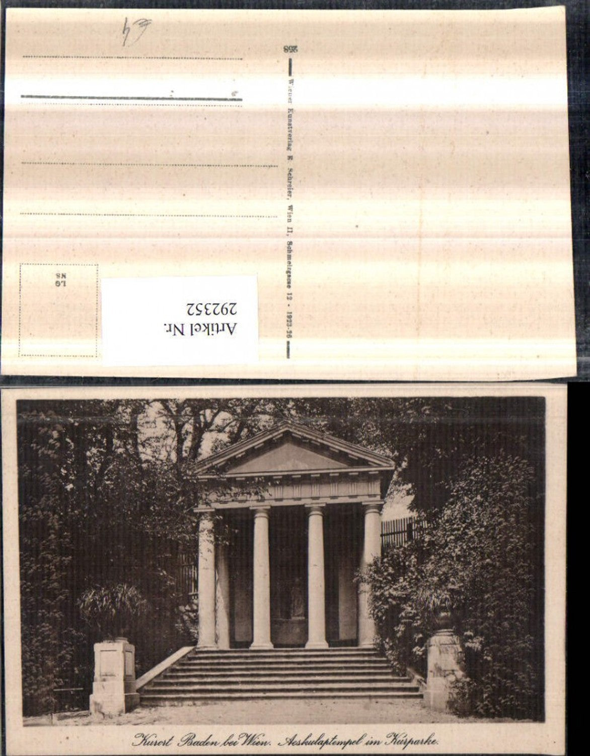 292352,Baden b. Wien Aeskulaptempel Tempel im Kurpark