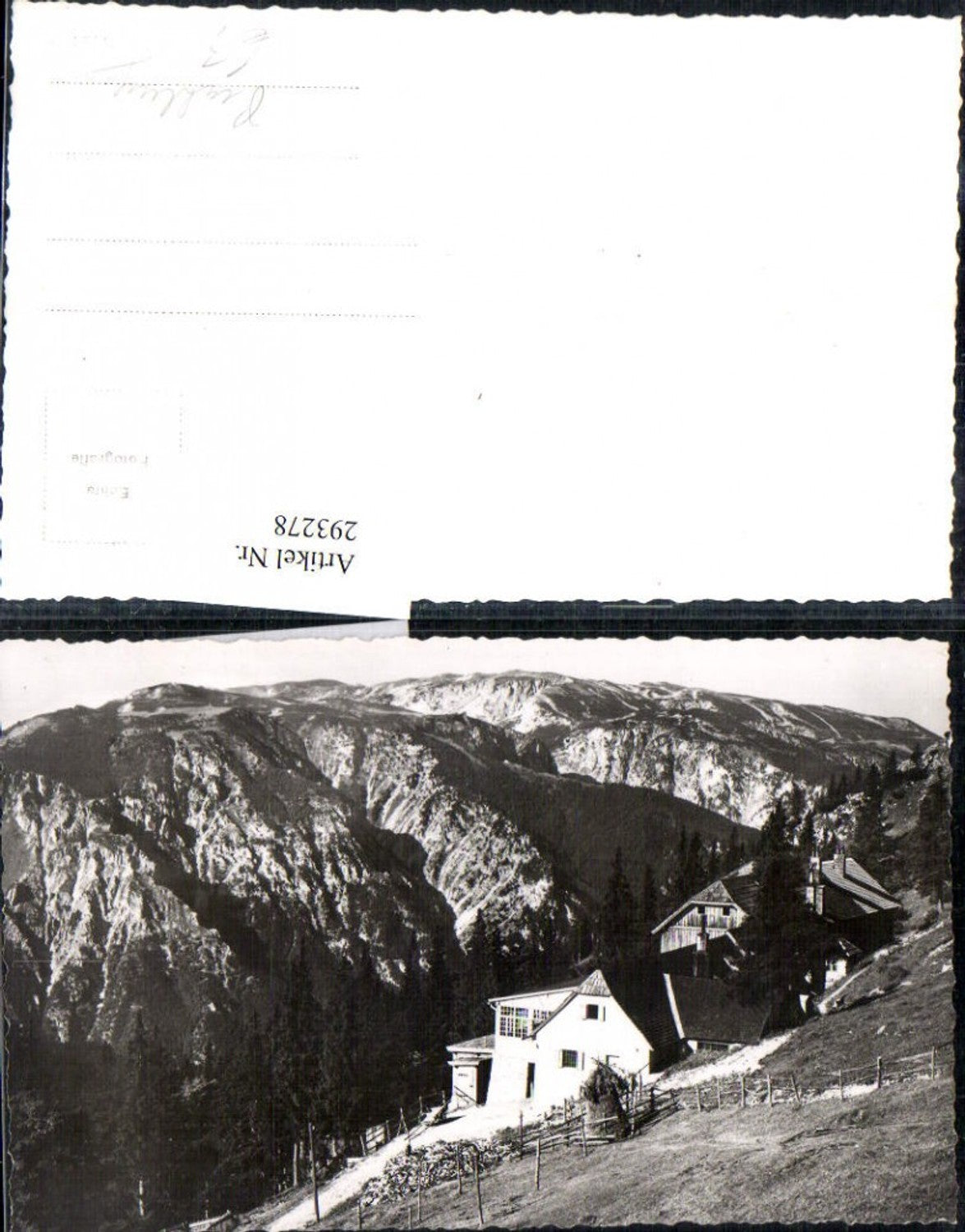 293278,Baumgartnerhaus Berghütte am Schneeberg geg. Rax Bergkulisse b. Puchberg