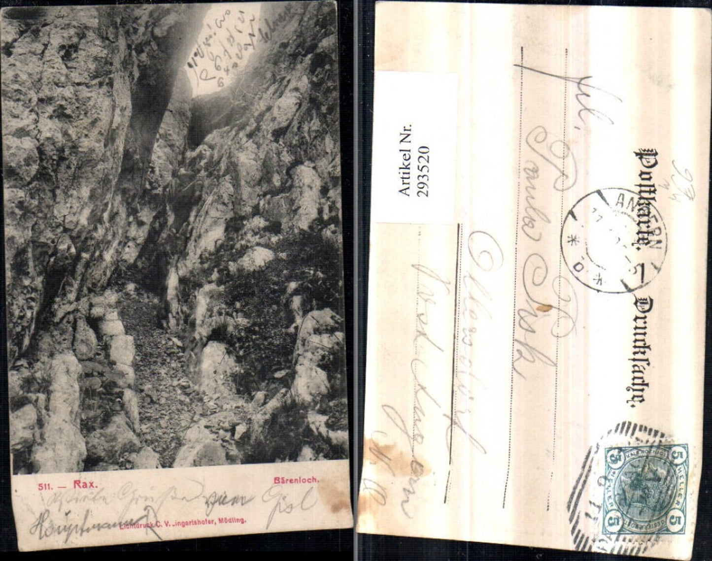 293520,Rax Bärenloch Motiv Bergsteiger Kletterer b. Reichenau