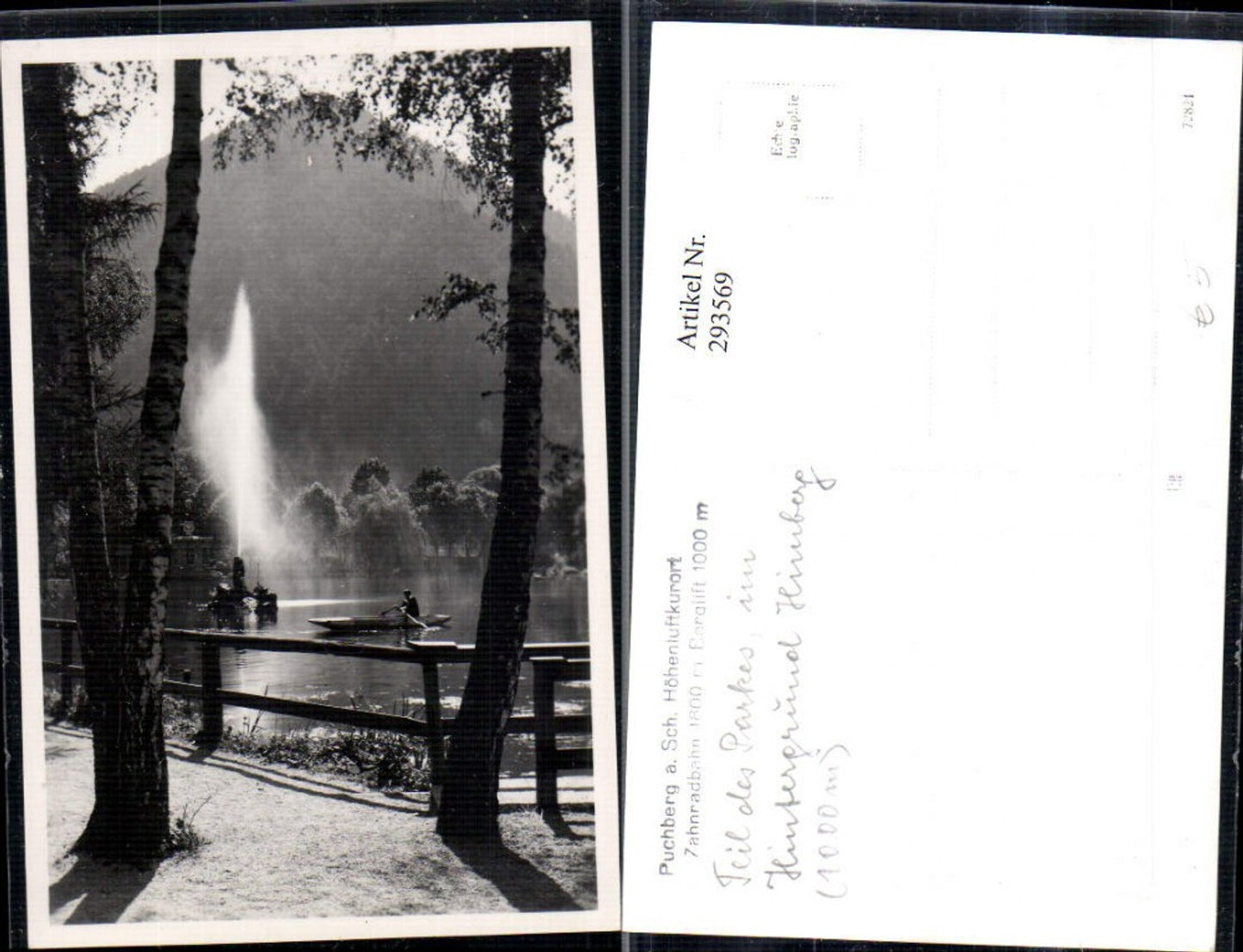 293569,Puchberg am Schneeberg Park Fontäne Ruderboot