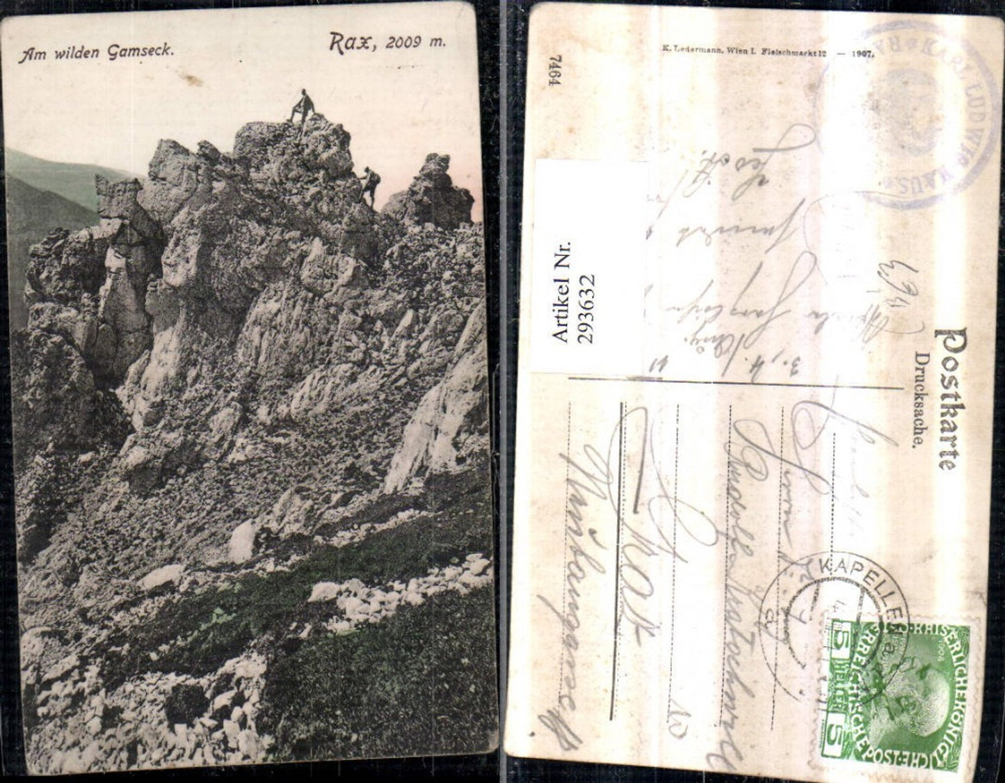 293632,Rax Am wilden Gamseck Partie b. Naßwald Schwarzau Bergsteiger