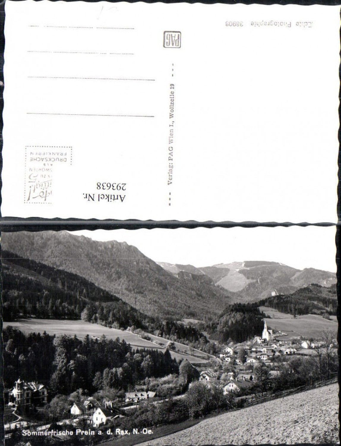 293638,Prein an d. Rax Totale Bergkulisse